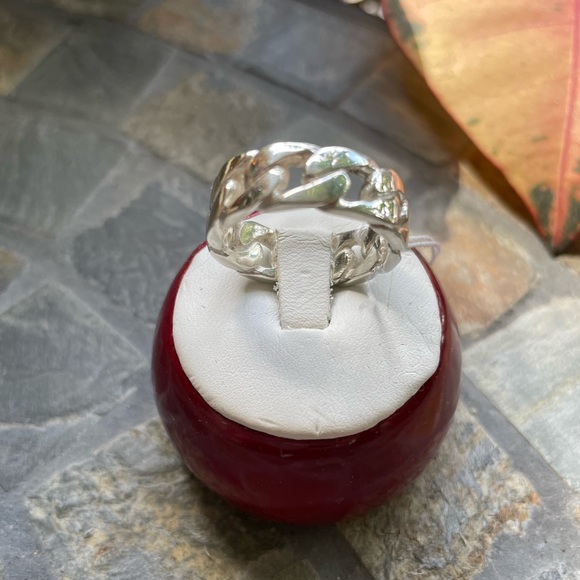 Sterling Silver Cuban Link Ring